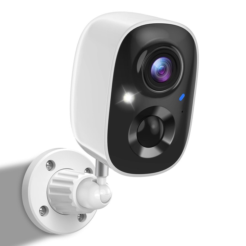 Security Cameras Wireless Outdoor Indoor, 2K Battery Cam(1 Pack), White gallery