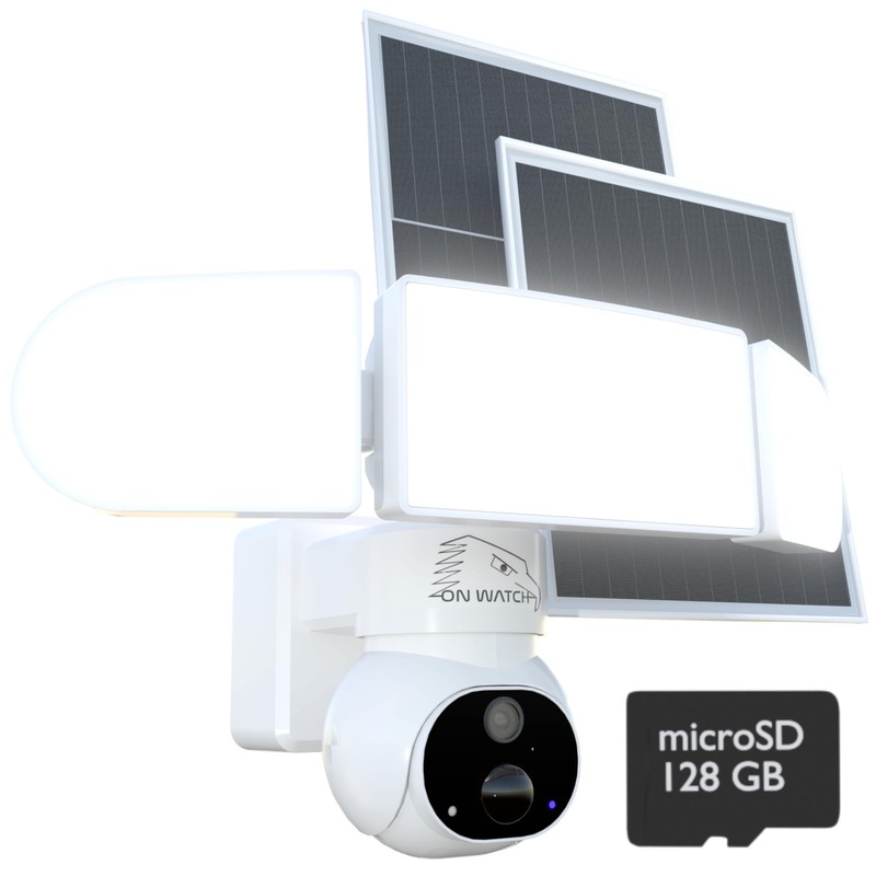 24/7 Recording Solar Floodlight Security Camera Wireless Outdoor, Motion-Acti…