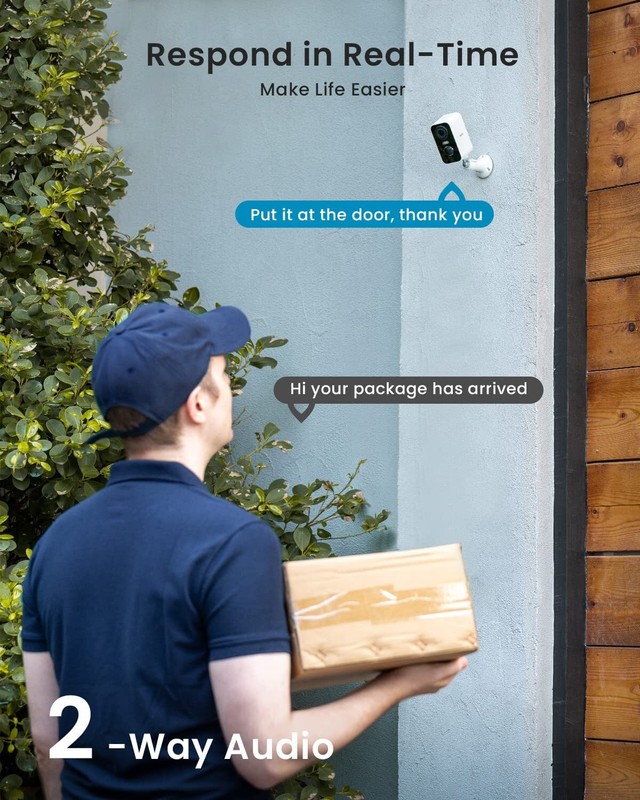 ieGeek Wireless Outdoor Security Camera Home WiFi Battery CCTV System PIR Detect gallery
