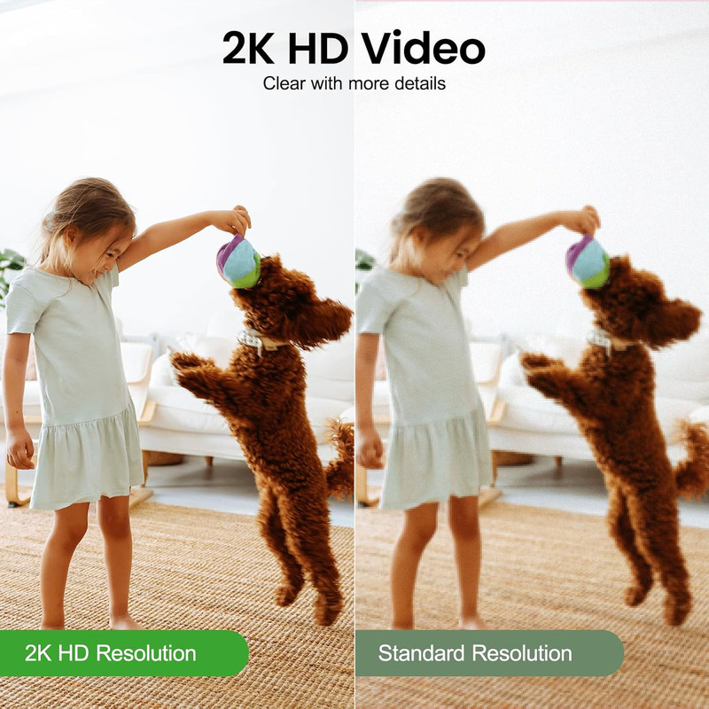 2K Security Camera Indoor-360 Cameras for Home Security and One-Tap Call, Elderl gallery
