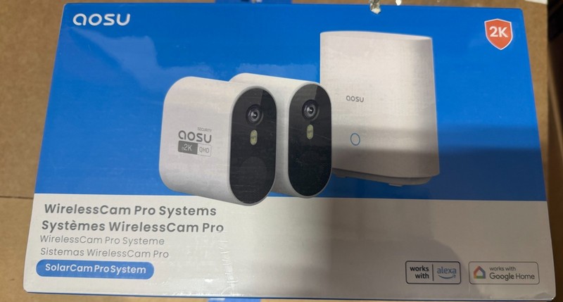 Aosu Security Cameras Wireless Outdoor Home System, True 2K HD Night Vision