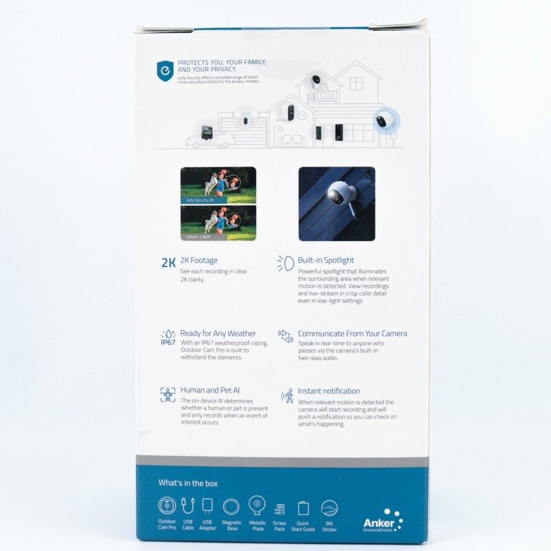 eufy Wired Outdoor 2K Surveillance Camera with Spotlight 2.4 GHz Wi-Fi gallery