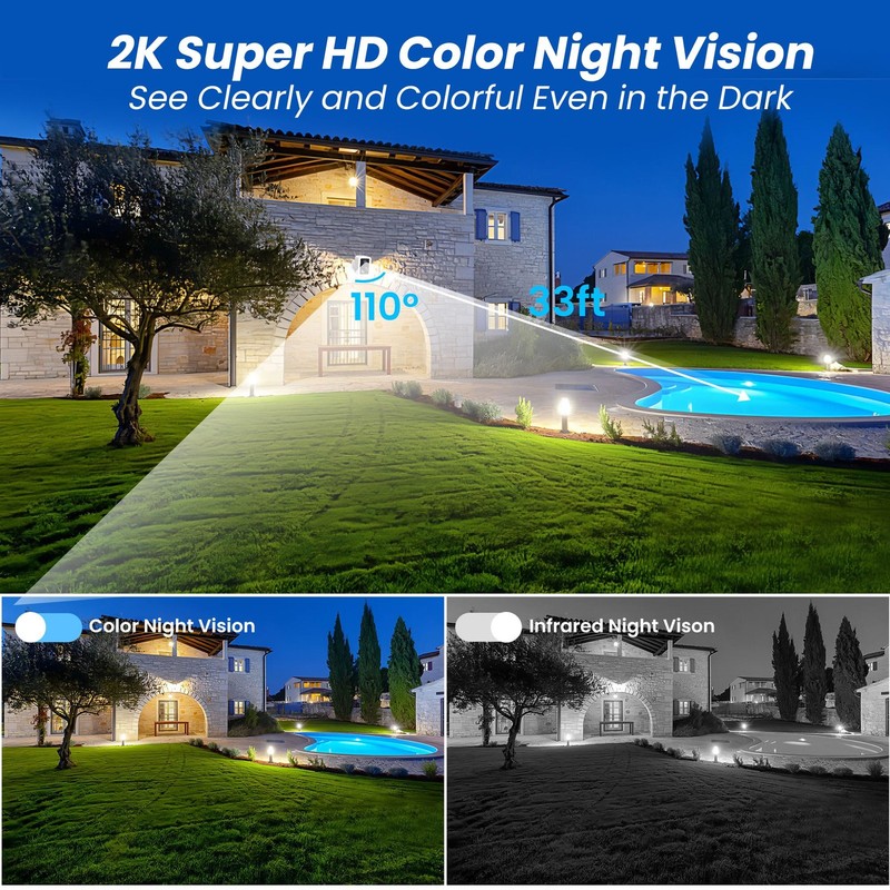 2K Security Cameras Wireless Outdoor, Free Cloud Storage, Integrated Spotligh... gallery