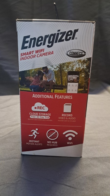 Energizer Smart Wi-Fi Indoor Security Camera 1080p HD Cloud/Micro-SD Black gallery