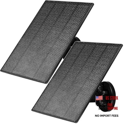 Solar Panel Charger for Blink Camera,3W Solar Kit Build-in 2 pack solar panel
