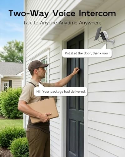 2K Wireless Solar Security Camera Outdoor, Color Night Vision, PIR Motion Detect gallery