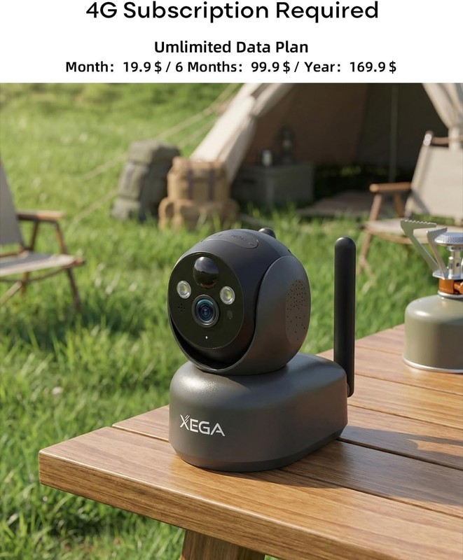 4G Cellular Security Camera Indoor Wireless, 2K PTZ No WiFi Camera for Home/R... gallery