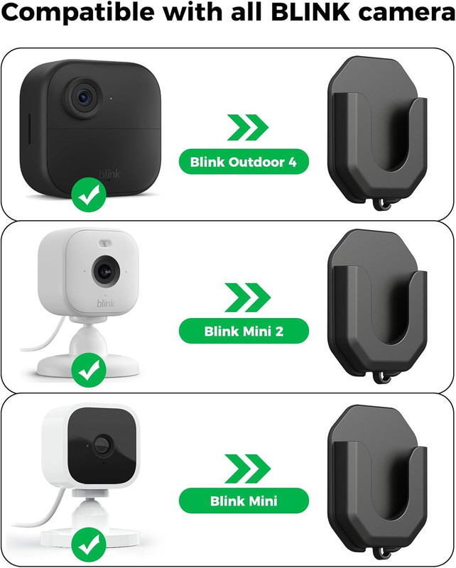 3 Pack Blink Camera No Drill No Screws Wall Mount Bracket for Blink Outdoor 4/Ou gallery
