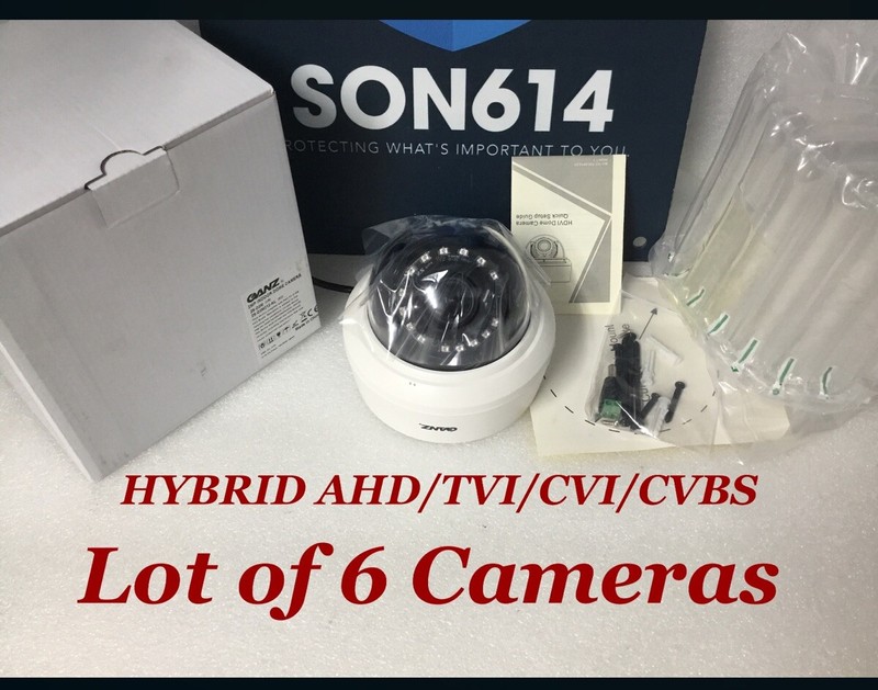 Lot 6 Security Color Cameras W/2.8-12mm Full HD 1080P 2MP Hybrid Ganz Z8-D2M NEW