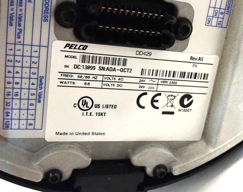 Pelco DD429 Spectra IV 29x Zoom Color PTZ Color Dome Security Camera VK-S625N gallery