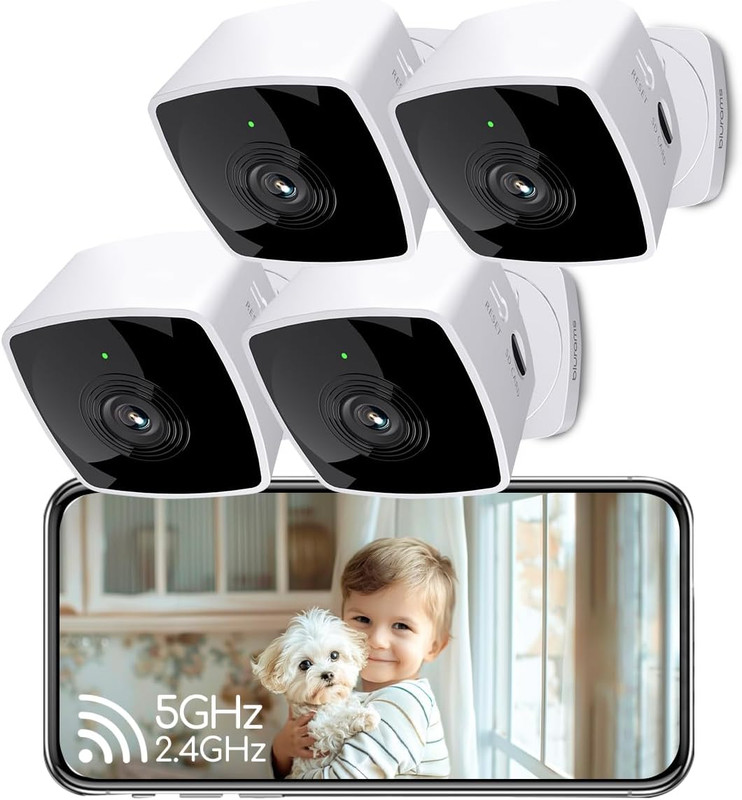 Cameras for Home Security 5Ghz, 2K Indoor Camera, Pet Camera with Phone App, AI gallery