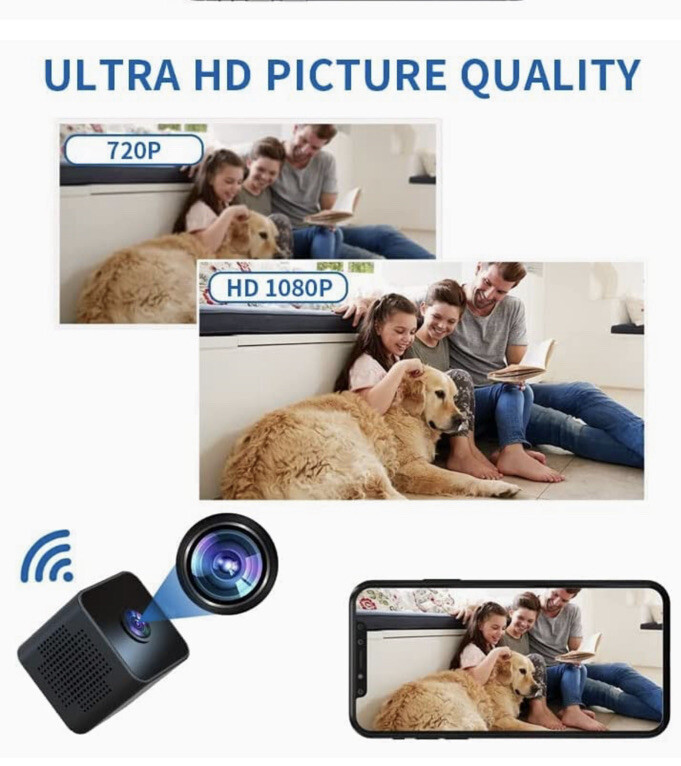 Surveillance-Wi-Fi-sound Motion CameraYalu & Freedom 2023 Upgraded 1080P -Wi-Fi gallery