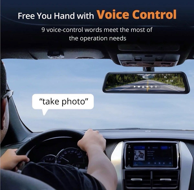 Kingslim DL12 Pro 4K Mirror Dash Cam with Backup $199 MSRP gallery