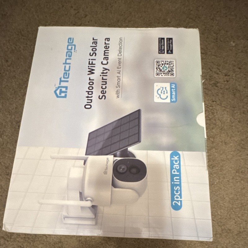 Techage Outdoor WiFi Solar Security Camera 2 Pack, Full HD, Wireless, Solar, AI gallery