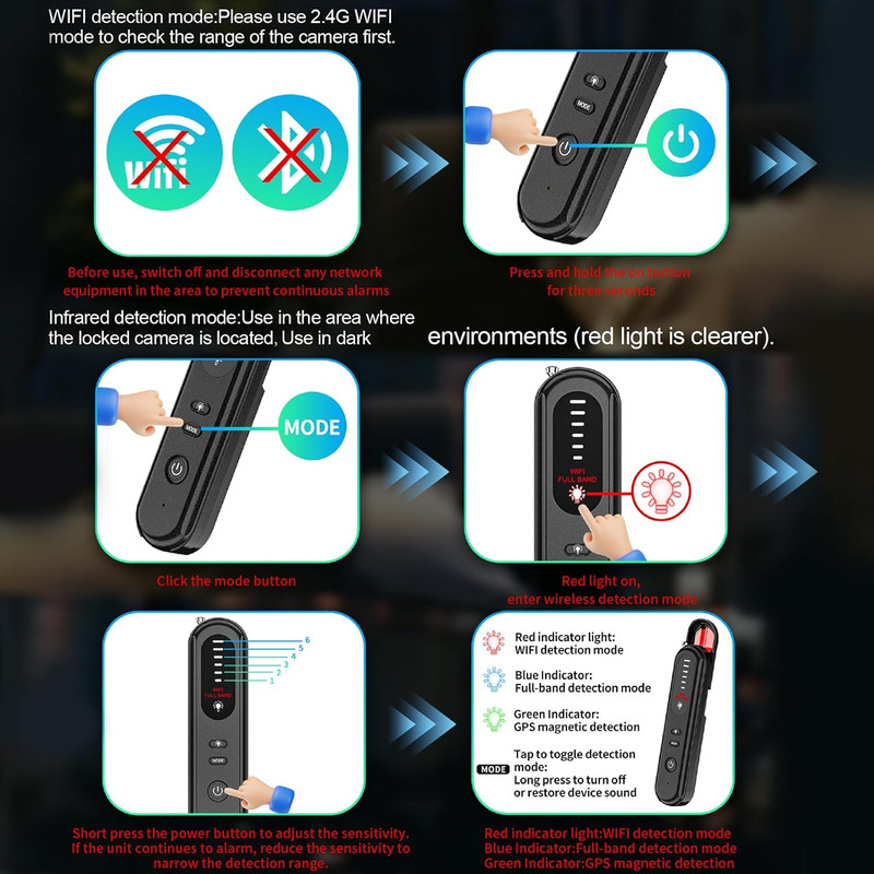 Hidden Camera Detector - 2025 Camera Detector, Hidden Device GPS Detector, Bug D gallery