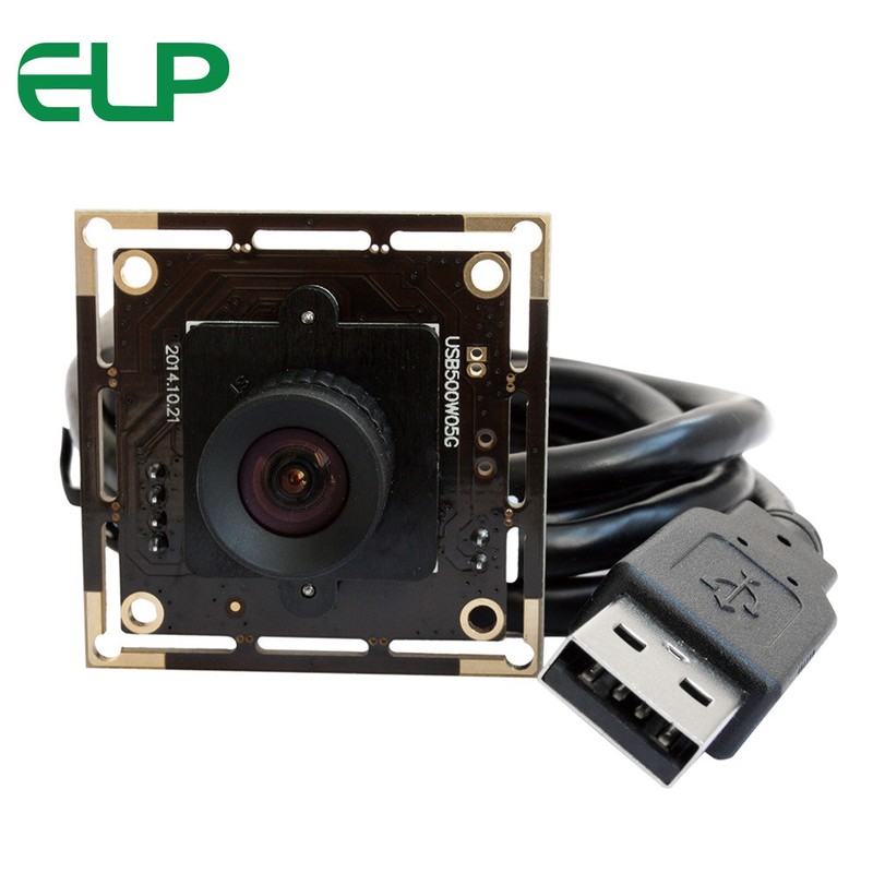5MP USB Camera Module w/ 100Degree no distortion Lens CMOS MI5100 Sensor Webcam gallery