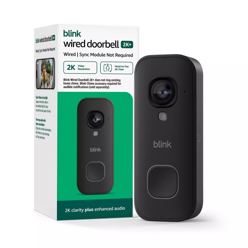 Blink – Wired Doorbell 2K+ Head-to-Toe 2K video doorbell, continuous hardwi…