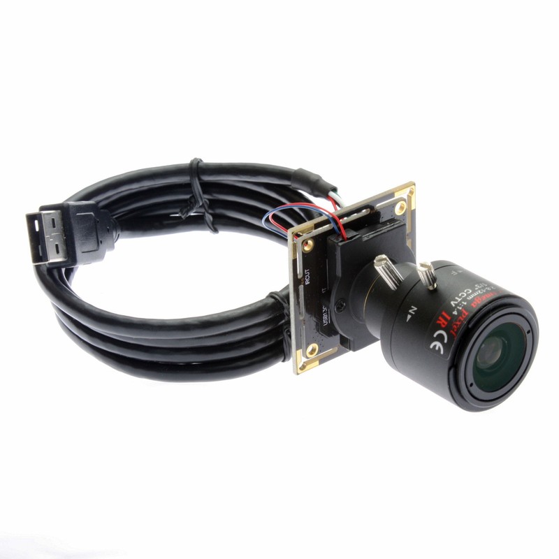 ELP Web Camera 1.3MP Hd 2.8-12mm Varifocal Lens USB Webcam for Video Conference