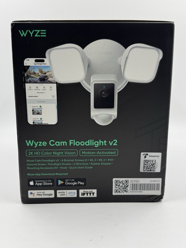 Wyze - Wired Outdoor Wi-Fi, 2800 Lumen Floodlight Home 2k Security Camera v2 ... gallery