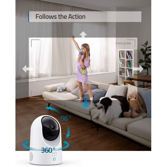Eufy E220 2-Cam Kit 2K Pan Tilt Indoor Security Camera Wi-Fi Pet Baby Monitor gallery