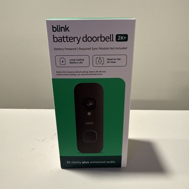 Blink – Battery Doorbell 2K+ Wireless video doorbell, 2K resolutio… Brand New