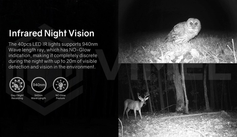 Outdoor Water Resistant 128GB Trail Camera Hunting 32MP UHD 4K High-End gallery