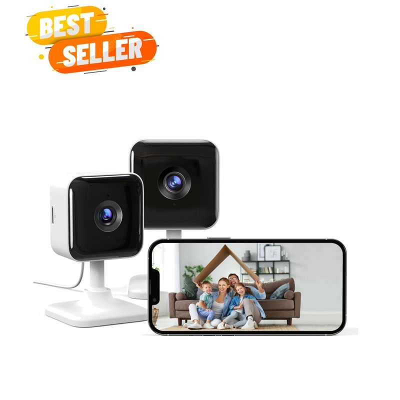 Advanced 2K Indoor Wi-Fi Security Camera Set: Real-Time Alerts & Night Vision
