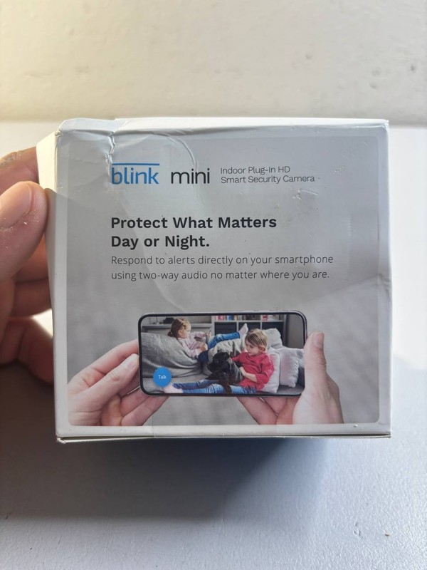 Blink Mini Compact Indoor Plug-In Smart Security Camera 1080p HD NEW Damaged box gallery