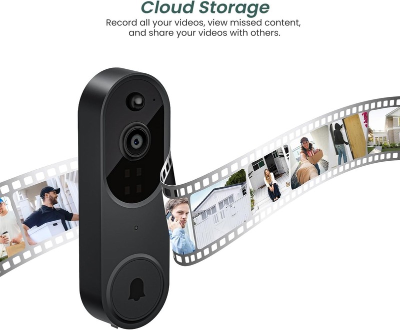 1080p Video Doorbell Camera Wireless with Chime, AI Human Detection, 2-Way Audio gallery