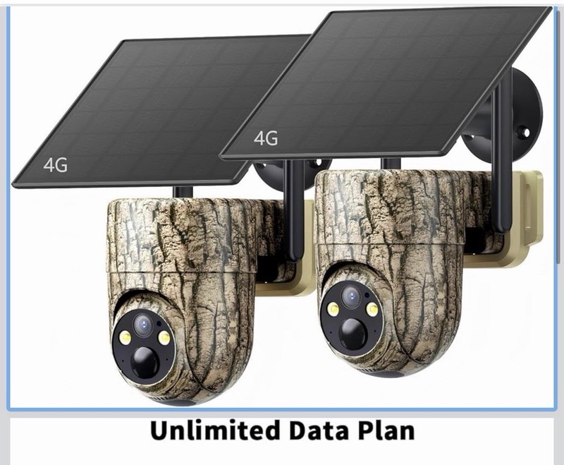 4G LTE Cellular Trail Camera w/ Pre installed SIM card Solar Powered. Set of 2