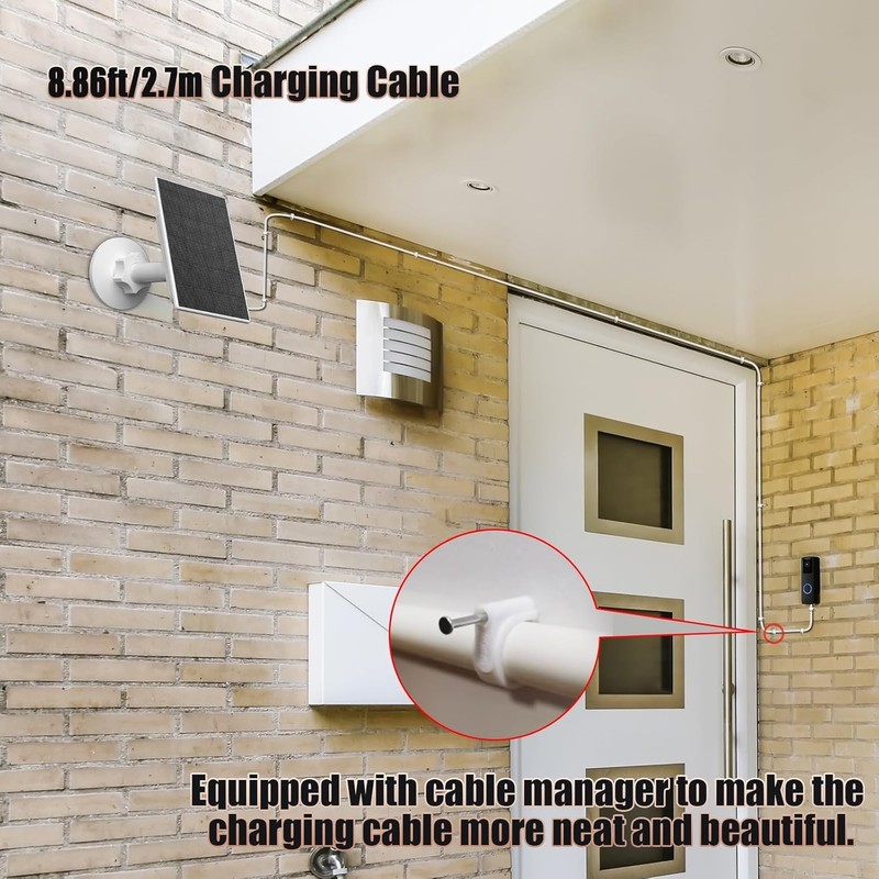 2W Solar Panel Compatible with Blink Outdoor 4 Camera & Video Doorbell Camera... gallery