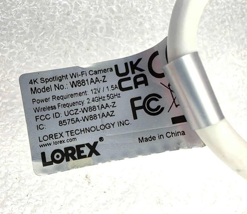 Lorex 4K Spotlight Wi-Fi 6 Security Camera W/ Smart Security Lighting W881AA gallery