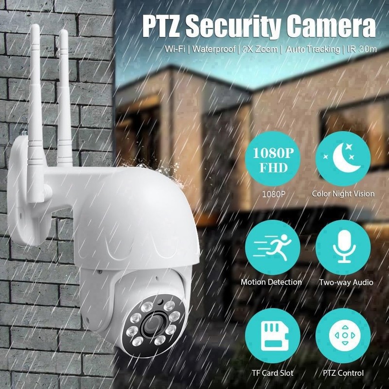1080P HD Wireless Security PTZ IP Camera, 2GHz 5GHz Dual WiFi P2P Pan/Tilt Mo... gallery