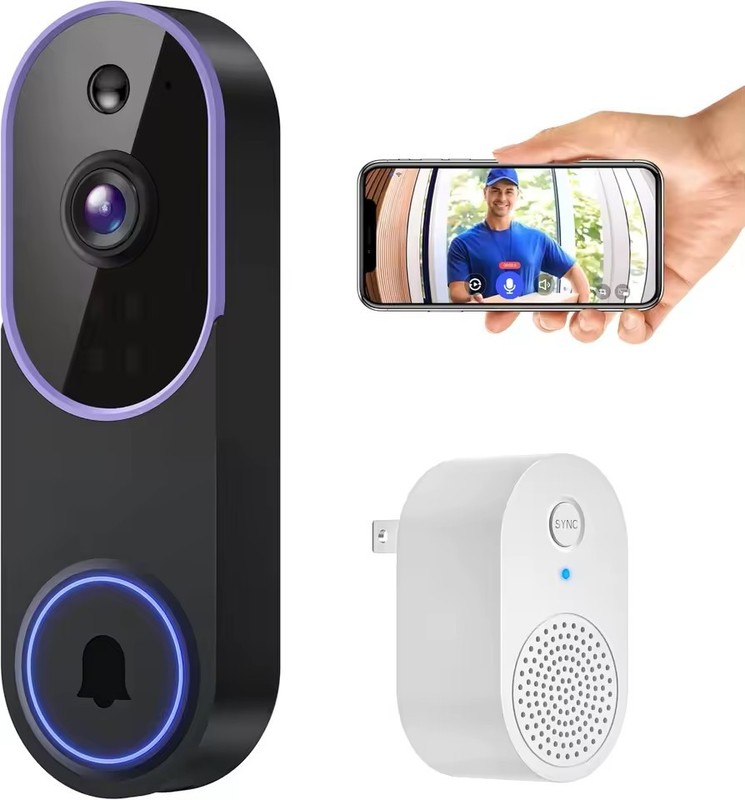 Smart Wireless Doorbell Camera AI Human Detection 2 Way Audio Night Vision gallery