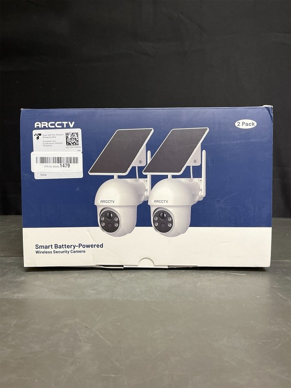 Solar Security Cameras Wireless Outdoor, 4MP 360° View Battery Powered Outdoor C