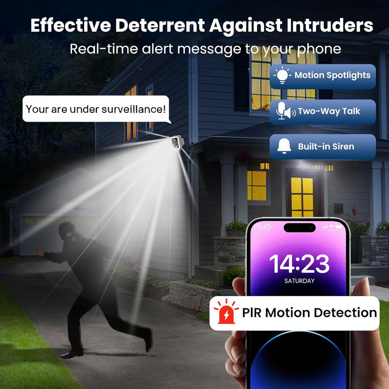 【2 Pack】Security Cameras Wireless Outdoor, No Subscription Outdoor Cameras Wirel gallery