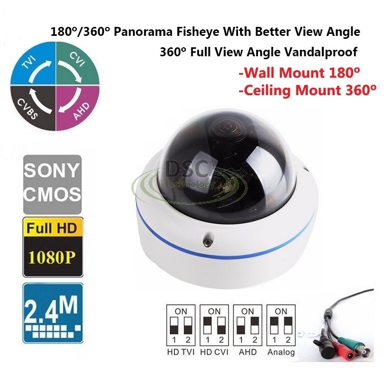 360 degree panoramic camera 1/3” sony effio 700TVL cctv wide angle camera-NTSC