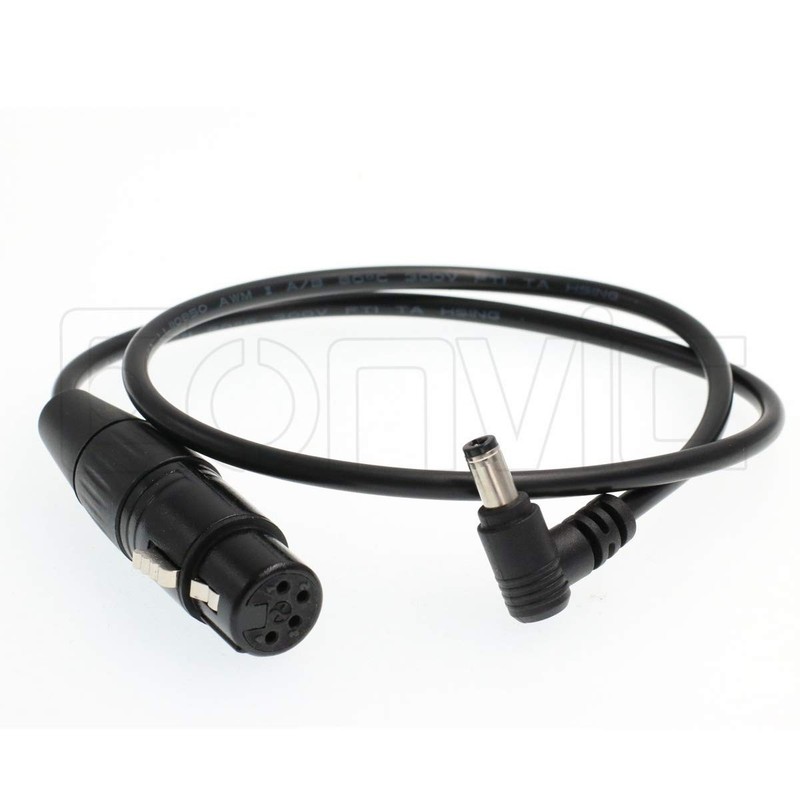 1 PCS 4pin Female XLR To 5.5M DC Right Angle Power Cable For Video Camera gallery