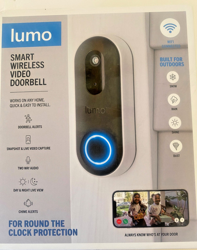 LUMO – Smart Wireless Video Doorbell & Chime / Wi-Fi Connected