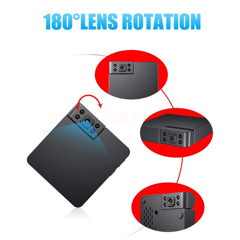 180° Mini WIFI Smart Camera 1080P HD Night Vision Security Camera + Battery gallery