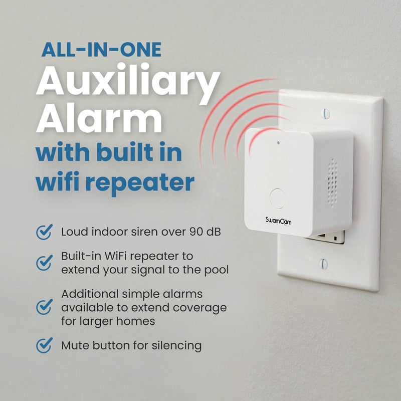 SwamCam Pool Alarm Wi-Fi Camera Smart System – ASTM F2208 Certified gallery