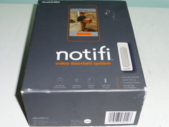 Heath Zenith Notifi Video Doorbell System LED Bulb Chime Plug-in Push to Talk gallery