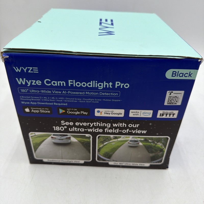 Wyze Cam Floodlight Pro BLACK 3000 Lumen LEDs 180° Wide View 2K HD Outdoor Wired gallery
