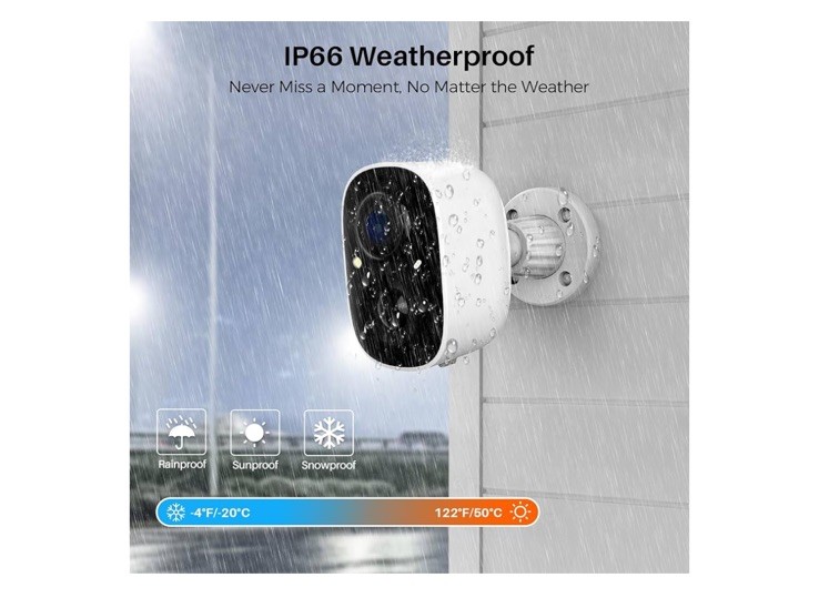 4 MaxiViz Security Cameras Wireless Outdoor, Battery Powered Cameras for Home S gallery