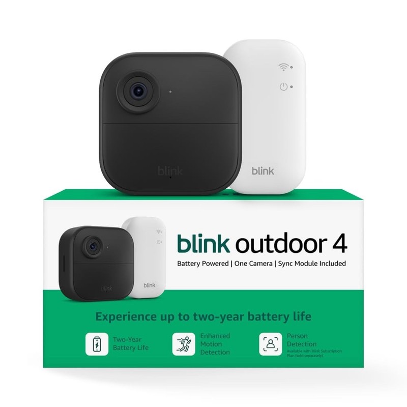 Blink Outdoor 4 – Wireless smart security camera, two-year battery life, 1080p H