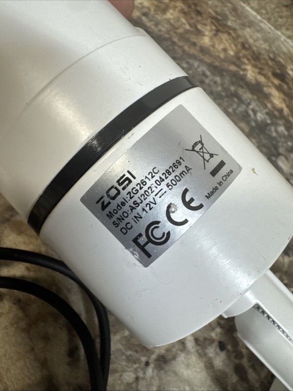 Zosi ZG2612C HD Bullet CCTV Camera Outdoor Weatherproof White BNC Wired gallery
