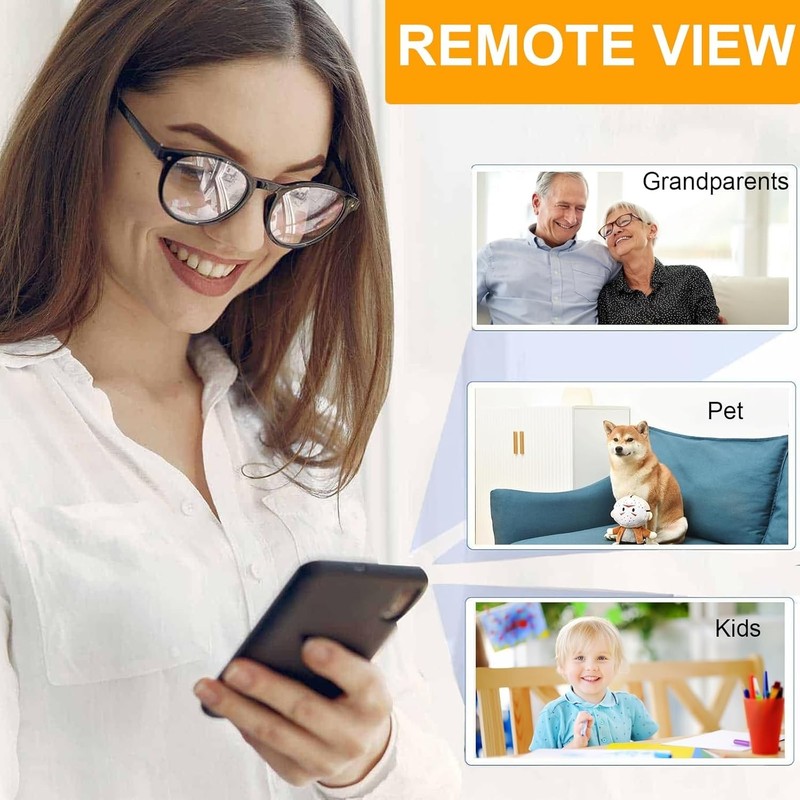 Smart Home Mini Camera - 160° Wide View, Night Vision, and Bluetooth Connection gallery