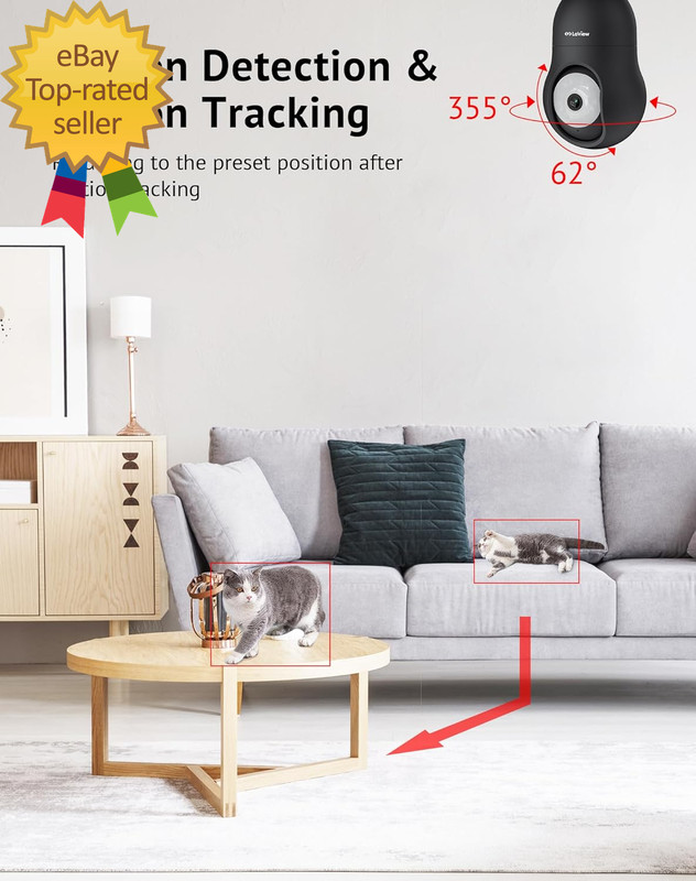 4MP Security Camera 5G& 2.4Ghz 360°2K Security Cameras Wireless Outdoor Indoor F gallery