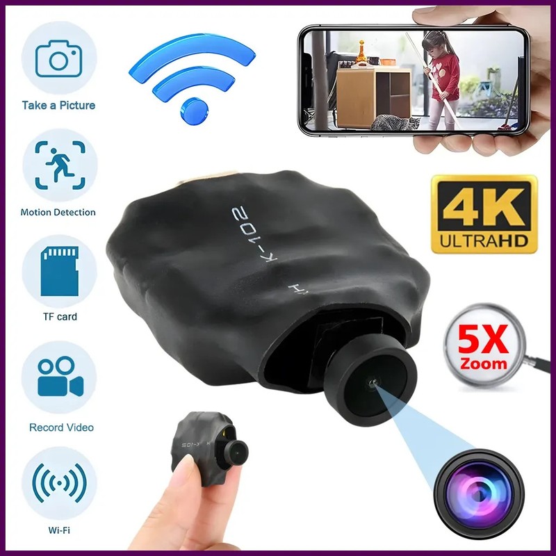 Mini 1080P HD Wifi IP Camera 120° Wide Angle Motion Detect DIY Home Baby Monitor
