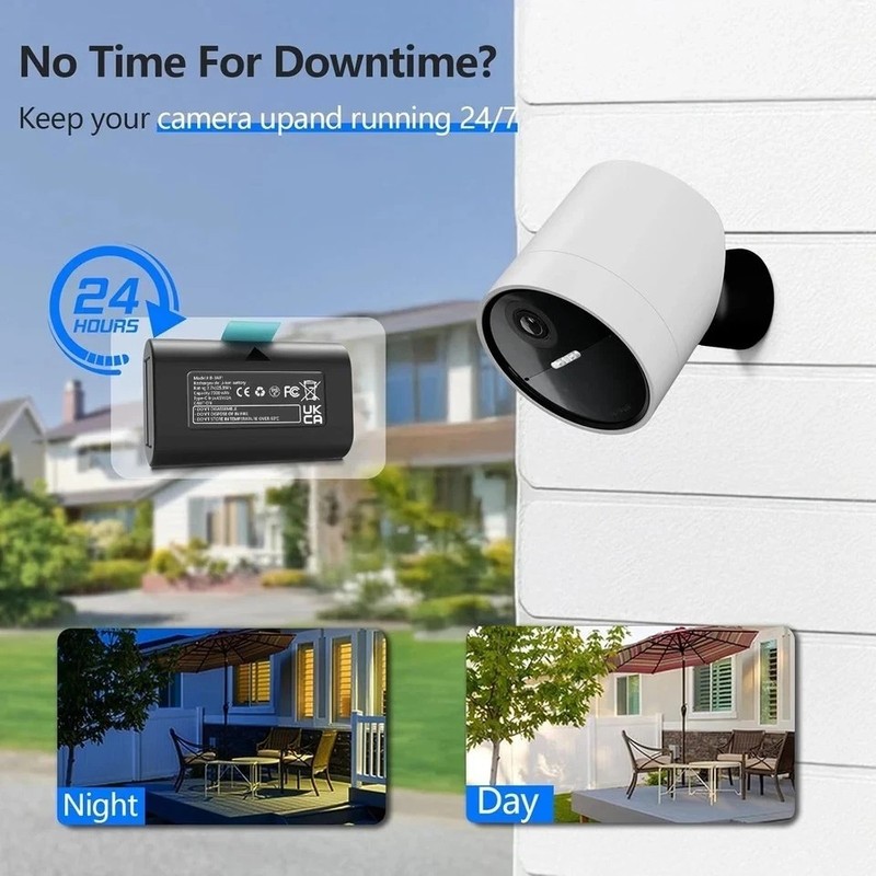 Rechargeable Battery for Simplisafe Wireless Outdoor Security Cameras CMOB1 CM0B gallery